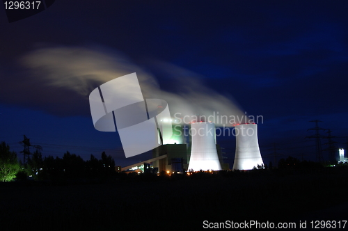 Image of industry at night