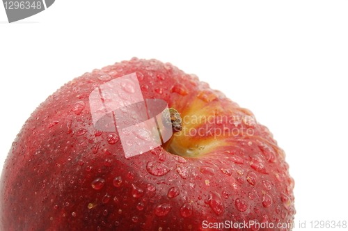 Image of fresh red apple isolated on white background