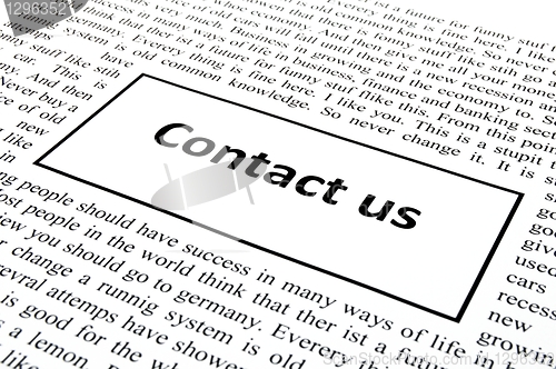 Image of contact us