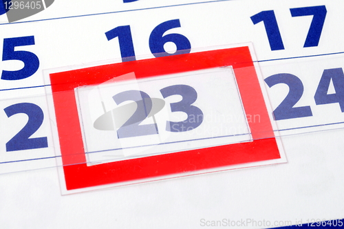 Image of 23 calendar day