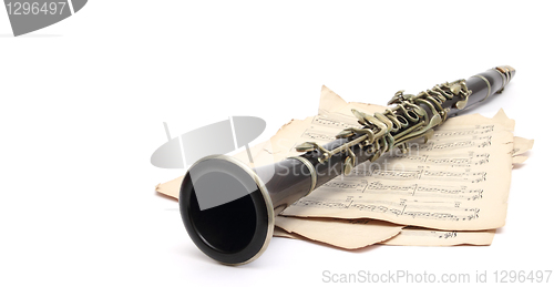 Image of clarinet and music