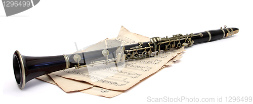 Image of clarinet and music