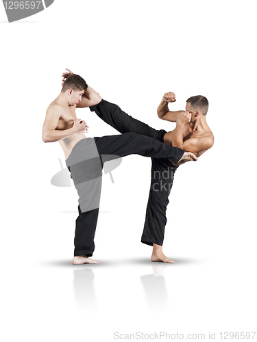 Image of fighting men