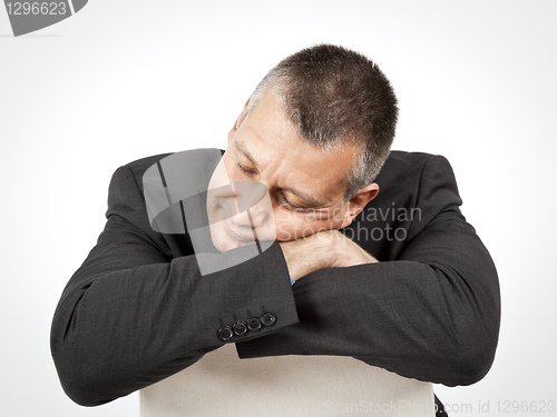 Image of sleeping business man