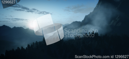 Image of early morning mountain