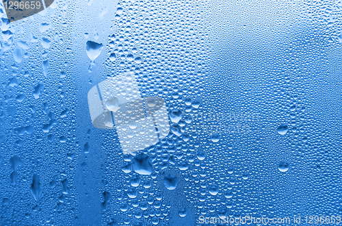 Image of blue water drop texture