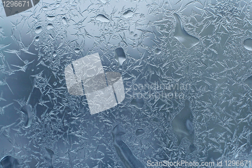 Image of frost and water drops