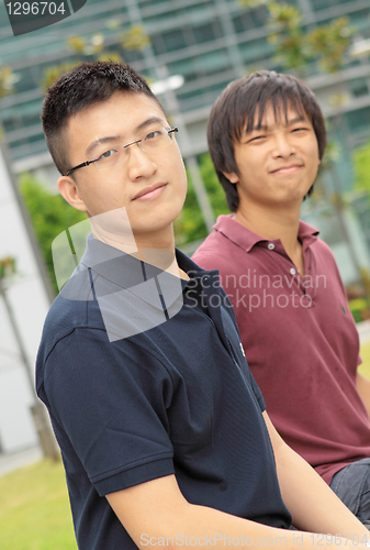 Image of Portrait of two asia man