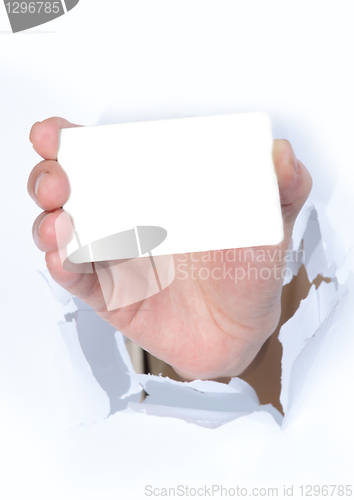 Image of Hand and a card