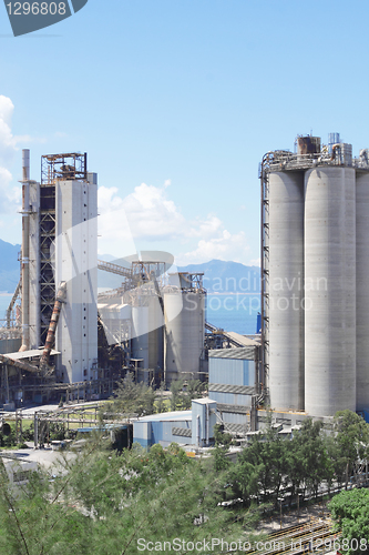 Image of Cement Plant,Concrete or cement factory, heavy industry or const