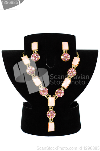 Image of necklace with pendants and earrings