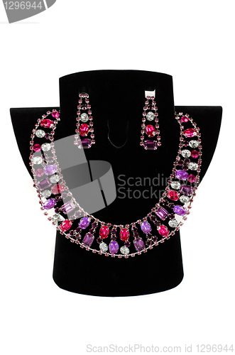 Image of necklace with pendants and earrings