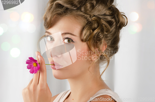 Image of beauty woman closeup portrait