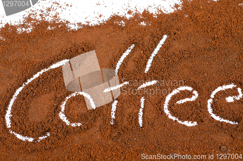 Image of milled coffee sign