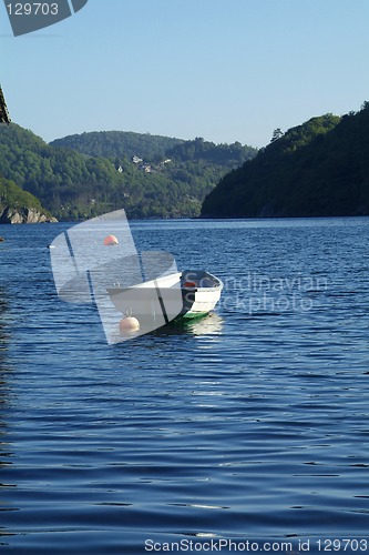 Image of Dinghy in Norwegian fjord