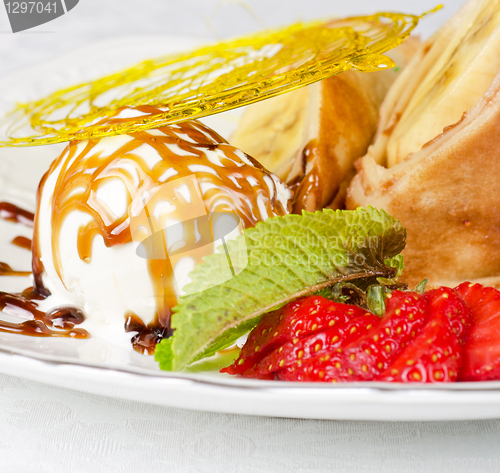 Image of tasty pancake dessert