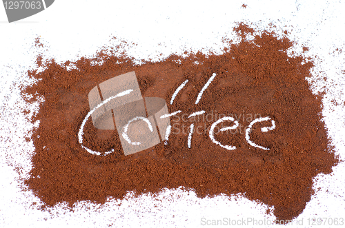 Image of milled coffee sign