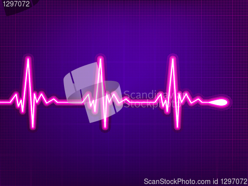 Image of Heart cardiogram on deep fiolet. EPS 8