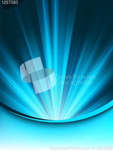 Image of A Blue color design with a burst. EPS 8