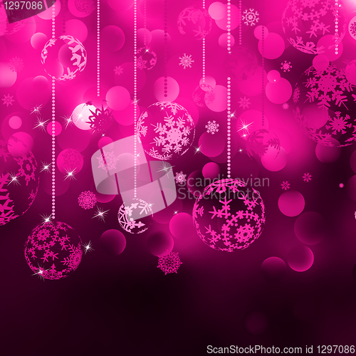 Image of Christmas bokeh background with baubles. EPS 8