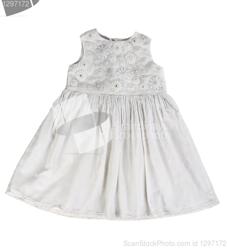 Image of Children's light dress with a floral pattern
