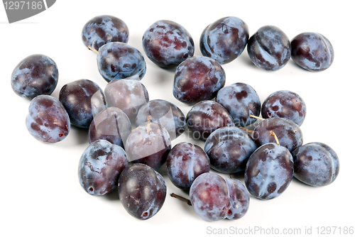 Image of Ripe plums are scattered