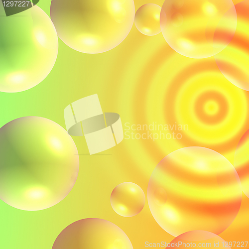 Image of bright abstract background with bubbles