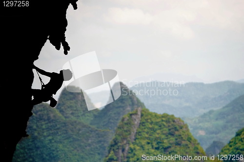 Image of Climbing a steep rocky cliff