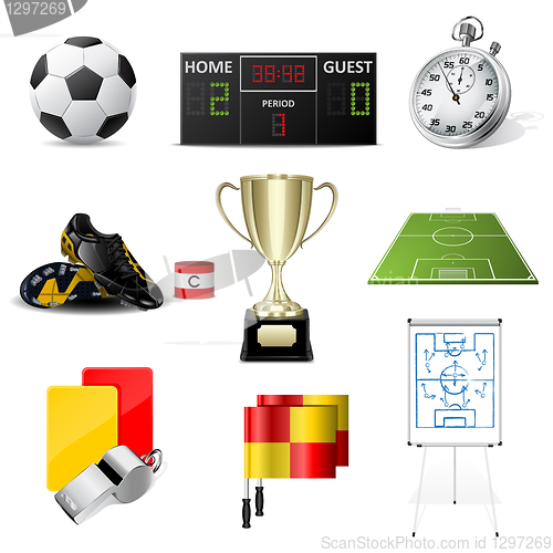 Image of Vector soccer icons