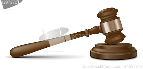 Image of Vector judge gavel 