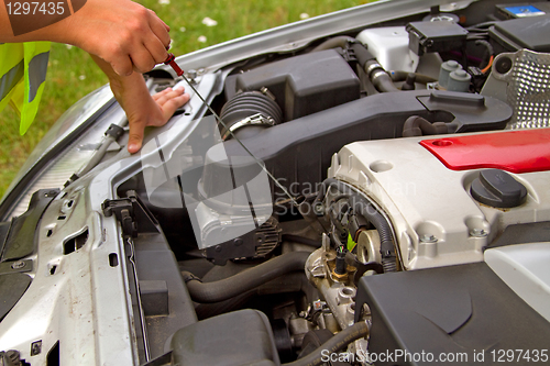 Image of Checking engine oil