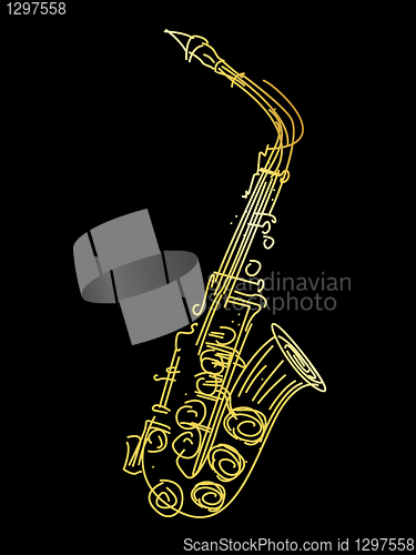 Image of A golden saxophone