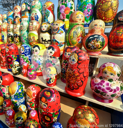 Image of Russian national souvenirs - matryoshkas