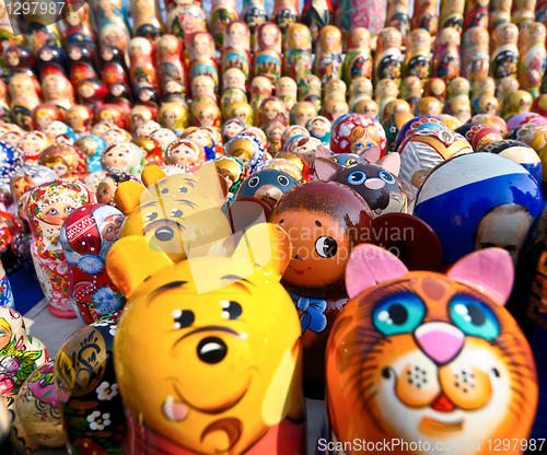 Image of Russian national souvenirs - matryoshkas