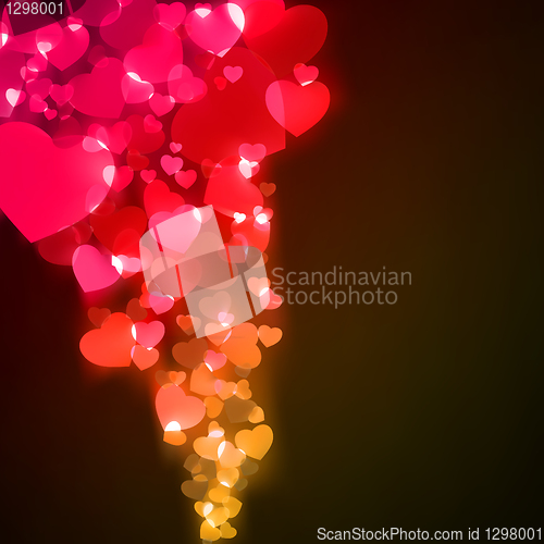 Image of Flying hearts Valentine's day or Wedding. EPS 8