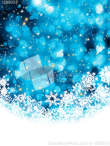 Image of Blue abstract christmas with snowflake. EPS 8