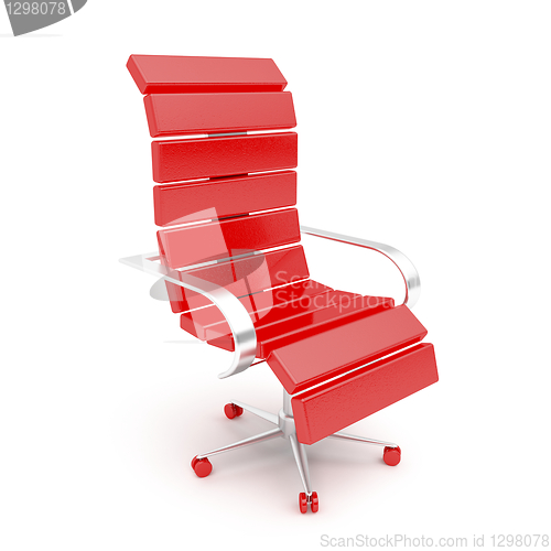 Image of Modern red armchair