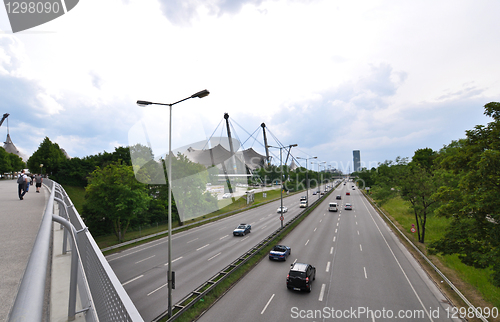 Image of view from the bridge on the highway