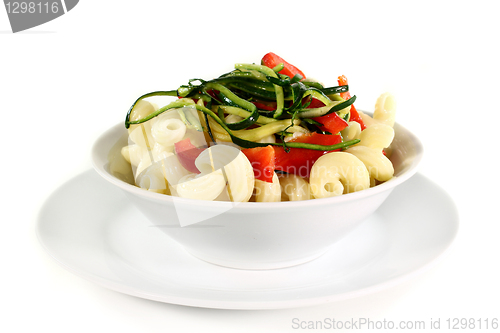 Image of Pasta with red pepper zucchini vegetable