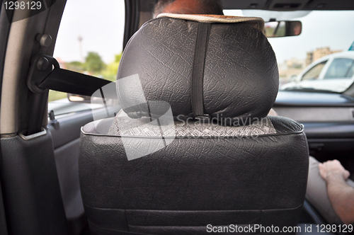 Image of view from the rear passenger seat