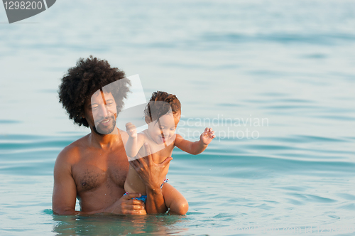 Image of First time on the beach