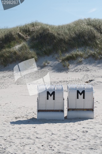 Image of hooded beach chairs