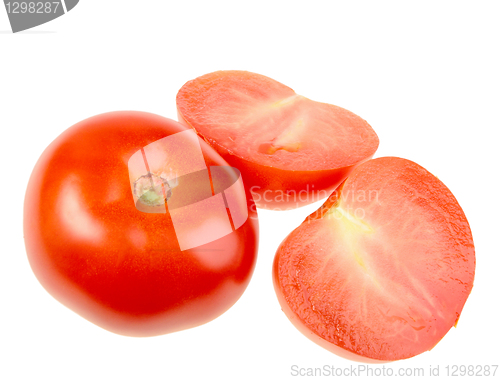 Image of Cross and full ripe red tomatoes