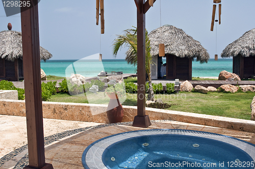 Image of Spa and massage huts.