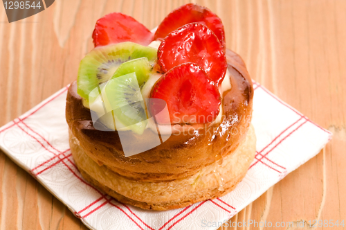Image of French cake with fresh fruits