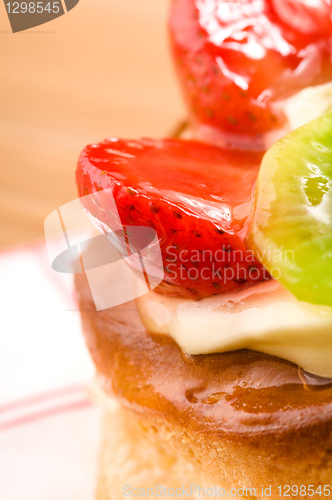 Image of French cake with fresh fruits