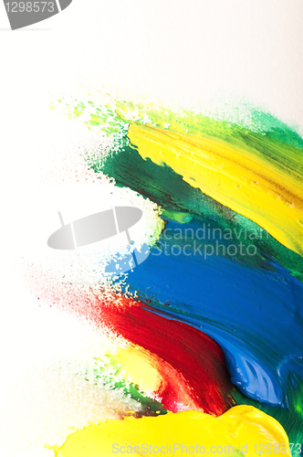 Image of mixing paints. background 