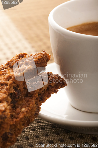 Image of Cookies with hot coffee