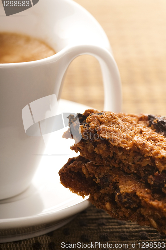 Image of Cookies with hot coffee