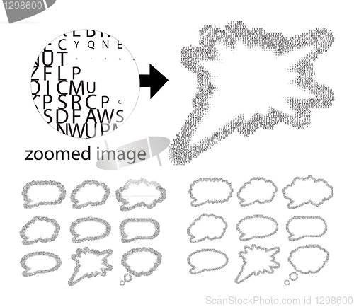 Image of Speech bubbles from letter